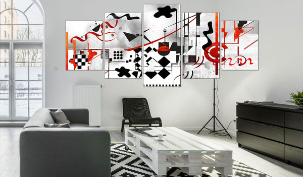 Quadro - Waves and Checkers (5 Parts) Wide