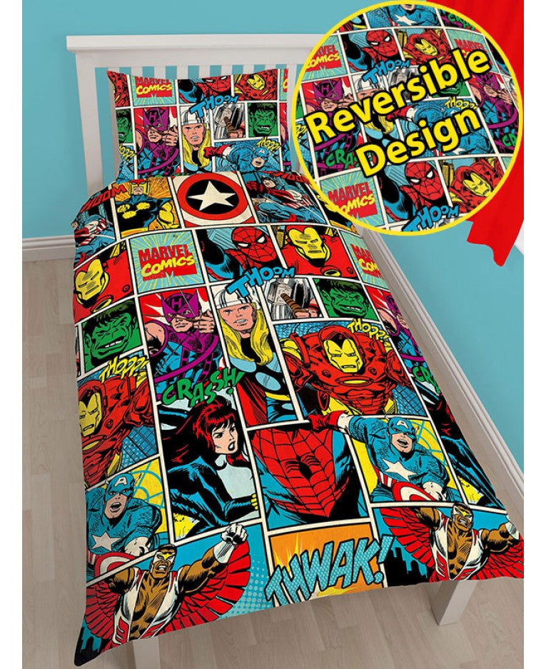 1 Marvel Comics Single Duvet Cover Set Littlecharactersstore