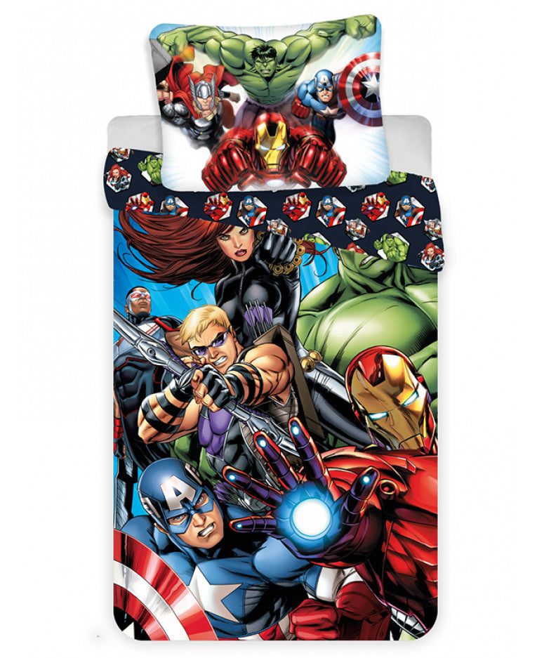 New Marvel Avengers 100 Cotton Duvet Cover Reversible Duvet