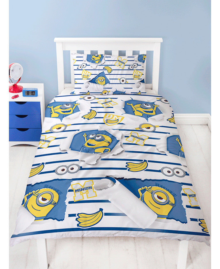 Minions Single Bed Duvet Cover Peppa Pig George Planets