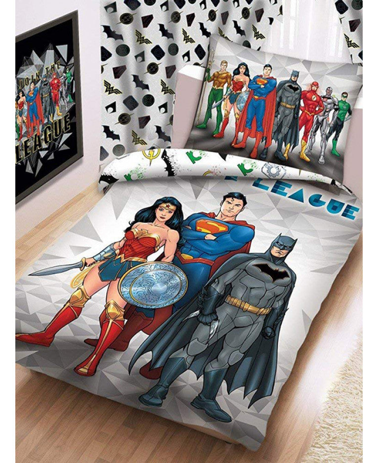 Justice League Single Duvet Cover And Pillowcase Set