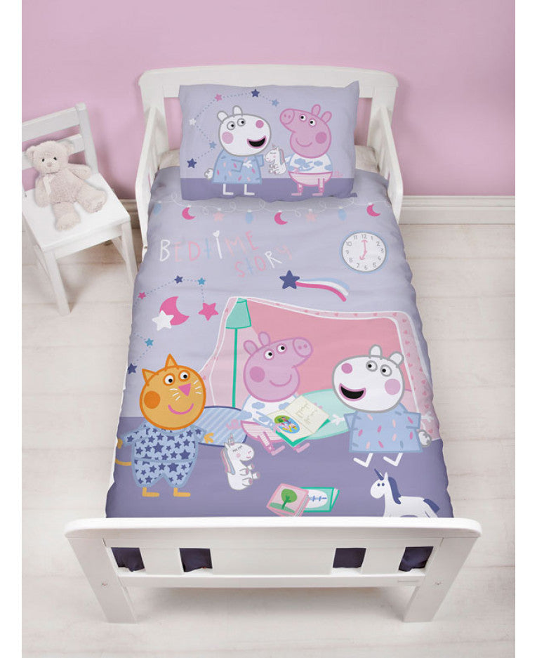 Peppa Pig Cot Junior Toddler Duvet Cover And Pillowcase Set