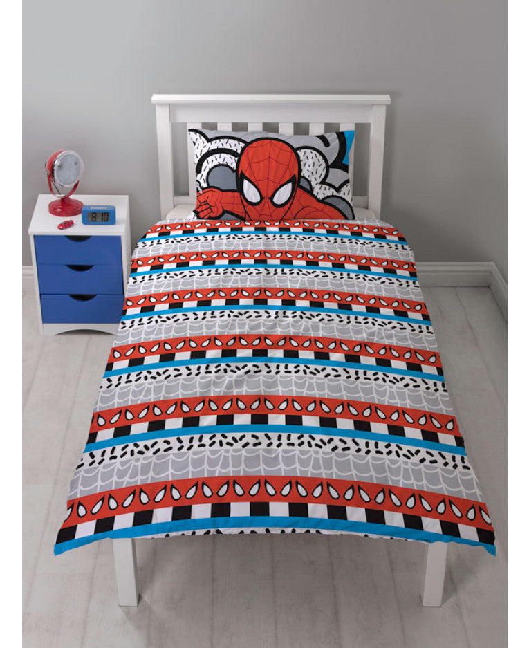 Spiderman Hang Cotton Mix Single Duvet Cover And Pillowcase Set