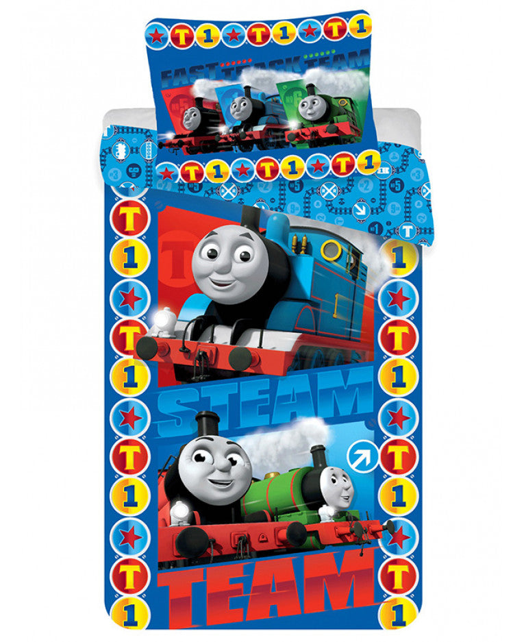 Thomas Friends Steam Team Cotton Single Cotton Duvet Cover Set