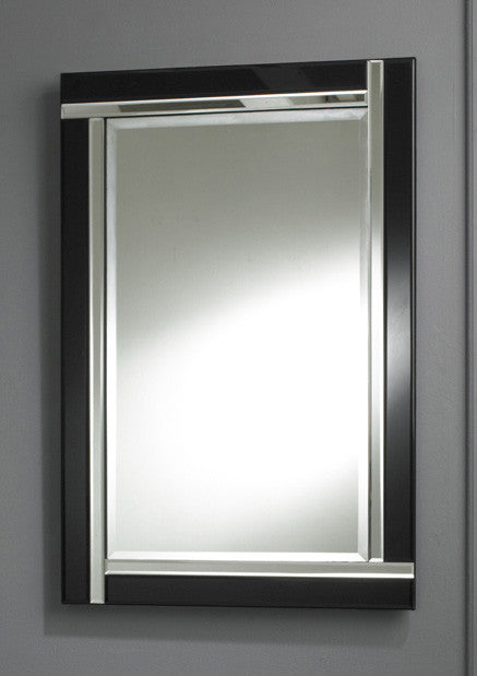 Chic Concept Large Modern Art Deco Rectangular Bevelled Glass Wall Mirrors 100 x 70 cm Silver