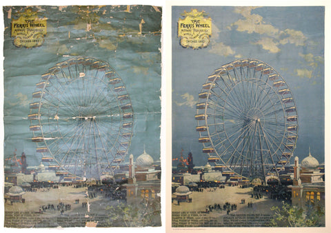 Poster-Conservation-and-Poster-Conservation-At-Poster-Plus_Columbian-Exposition-Ferris-Wheel