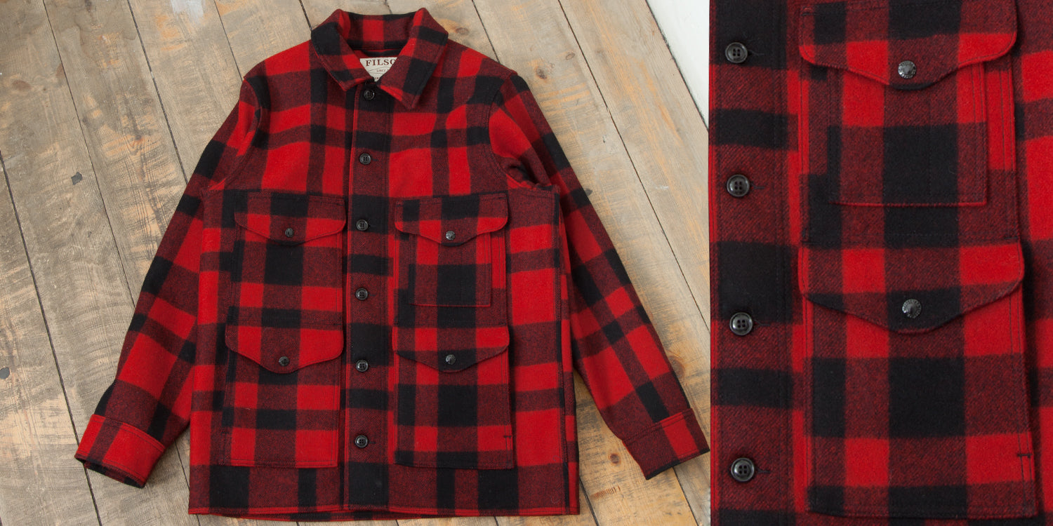 Filson Mackinaw Wool Cruiser Jacket (Red & Black Plaid)