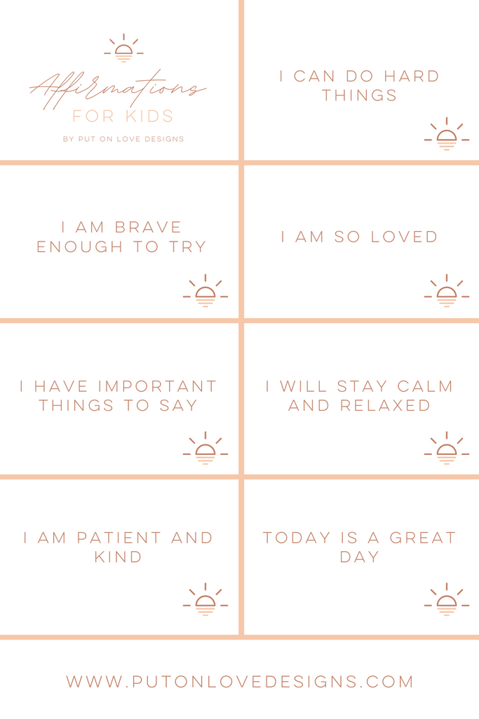 7 Positive Affirmations for Kids Free Printable