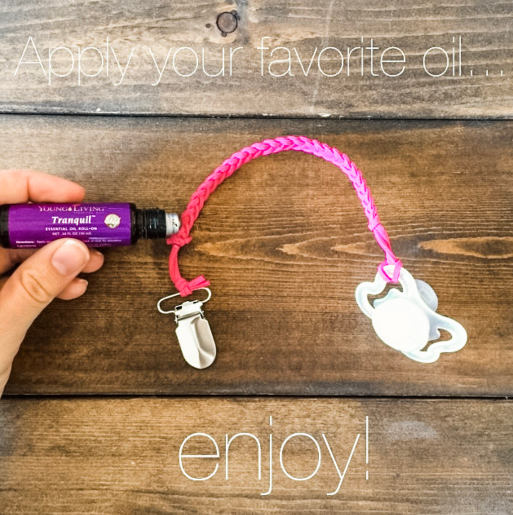 Put on love designs essential oil diffusing pacifier clip