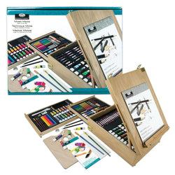 All media Set Wooden box with easel 150 pieces