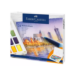 Faber Name Castell Watercolor in pan - Set x 24 colors