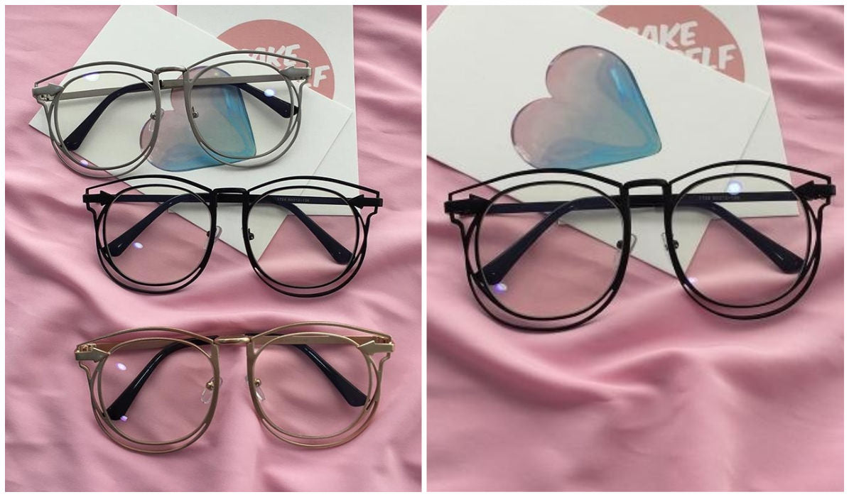 15 Aesthetic Clear Glasses Double Frame Korean Style Glasses itGirl Shop Blog
