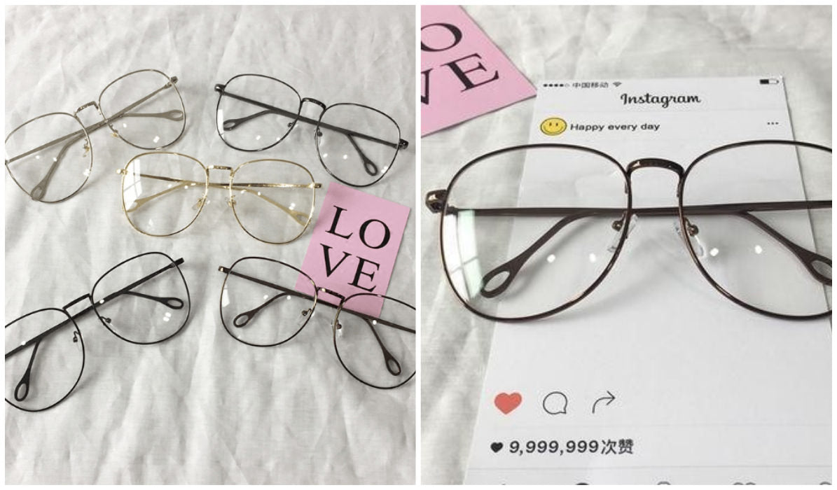 15 Aesthetic Clear Glasses Square Metallic Korean Glasses itGirl Shop Blog