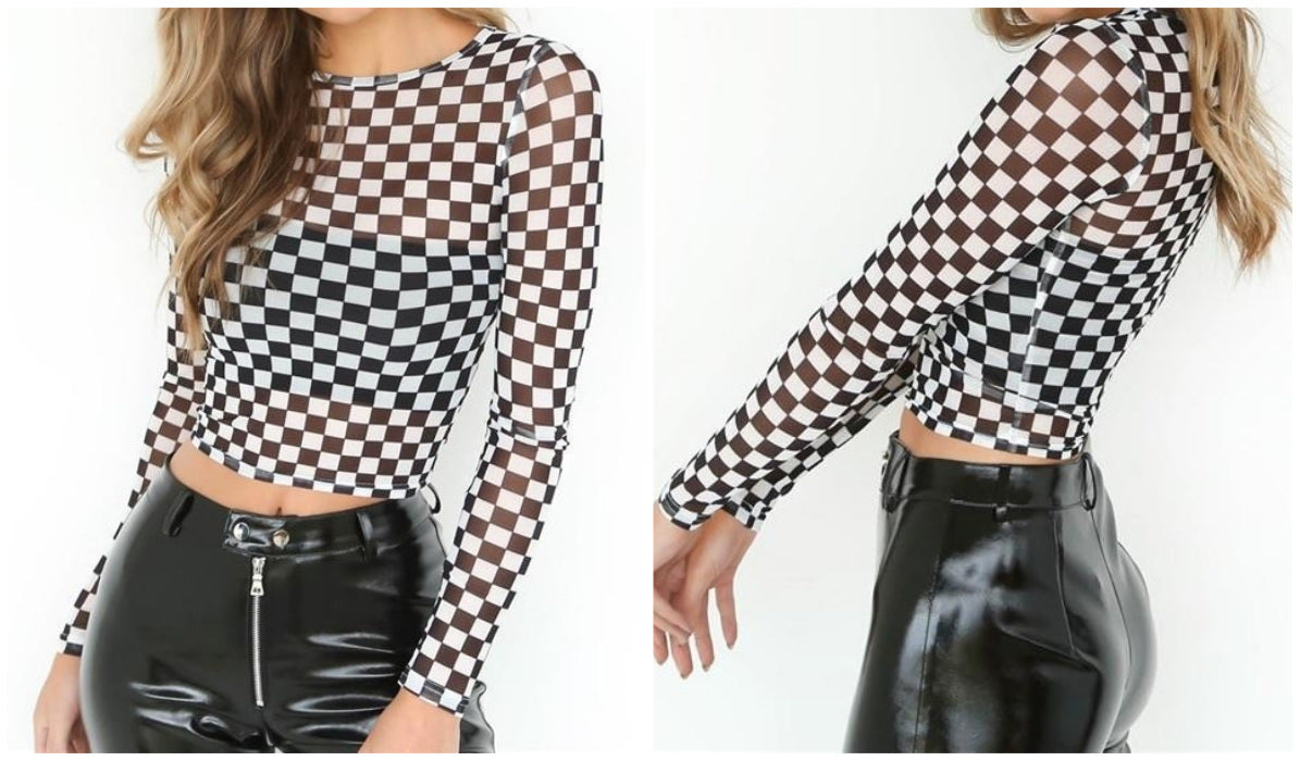 Checkered Grid Outfits Compilation Checkered Grid Transparent Top itGirl Shop Blog