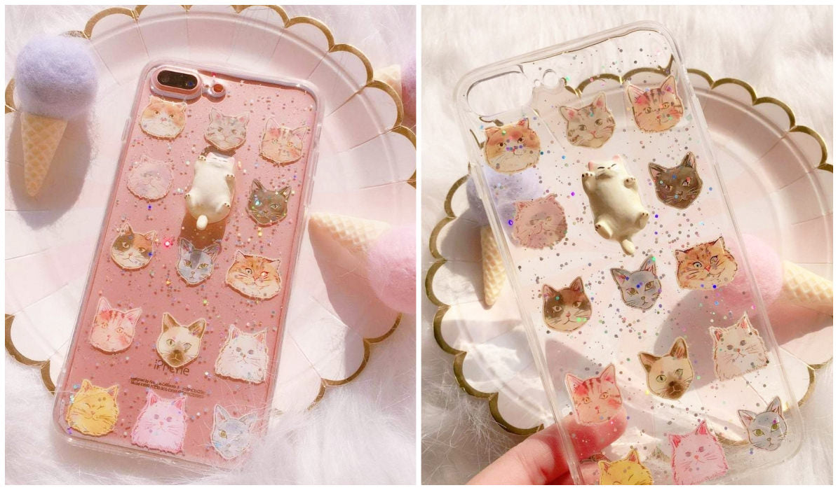 Transparent iPhone Cases Cute Fat Cat Pattern iPhone Case itGirl Shop Blog
