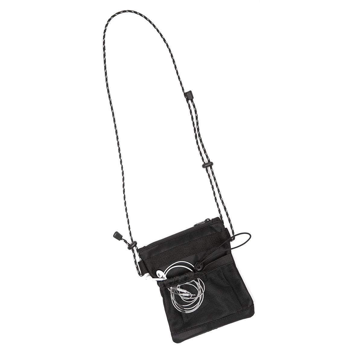 black shoulder bag with silver chain strap