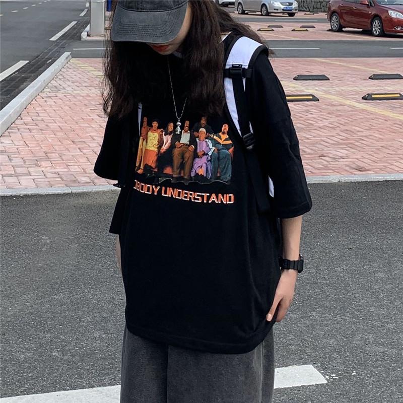 Itgirl Shop Nobody Understand Print Grunge Aesthetic Oversized T Shirt 6795