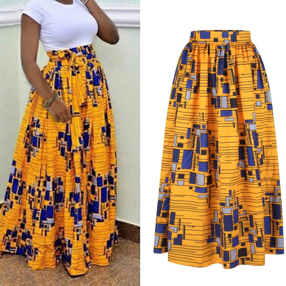 plus size african maxi skirt