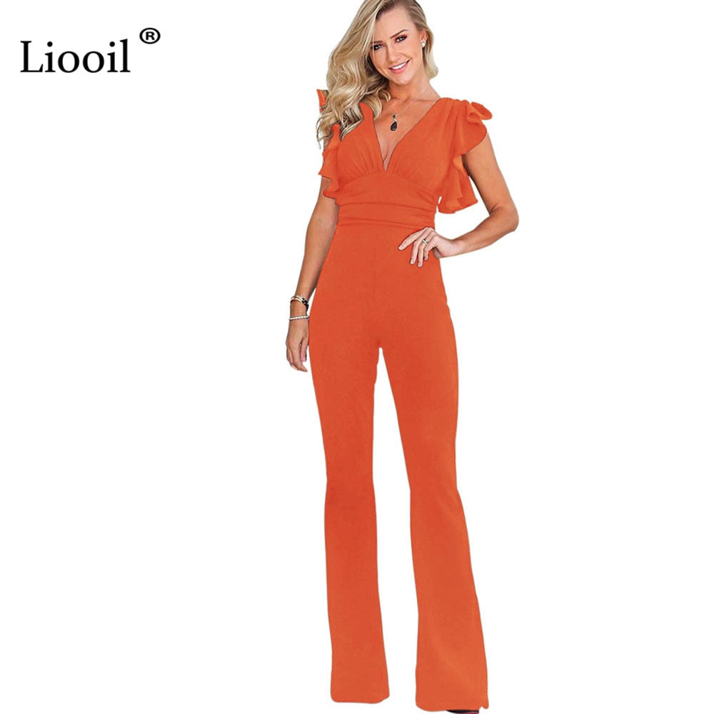 ruffle pants jumpsuit