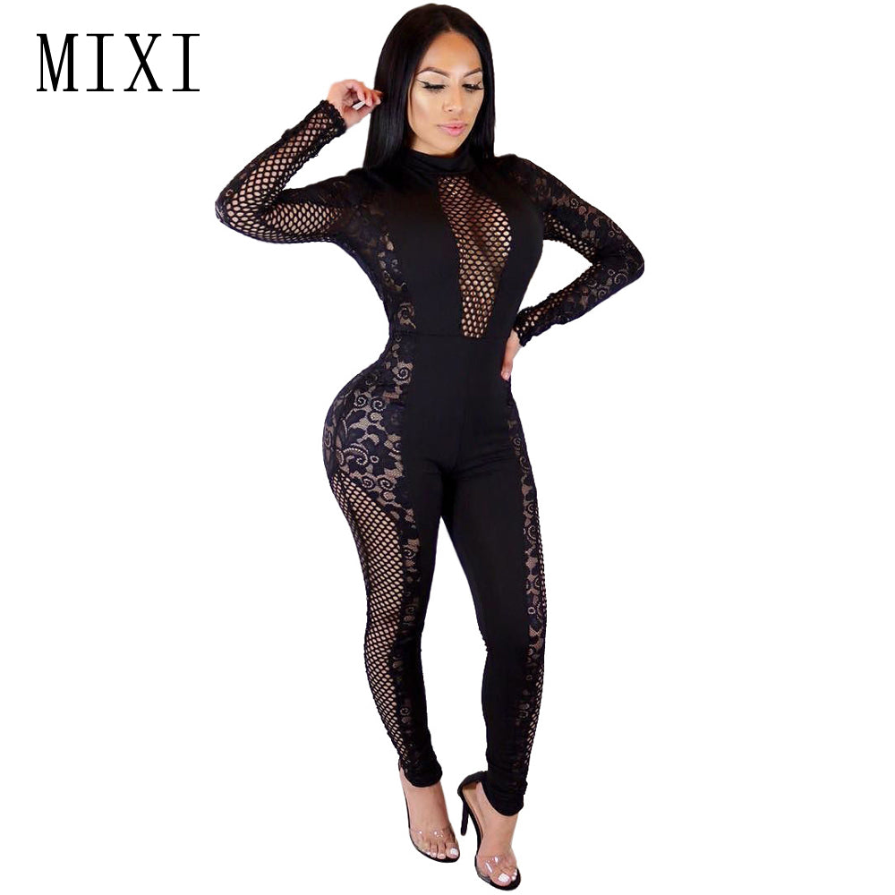 black see thru jumpsuit