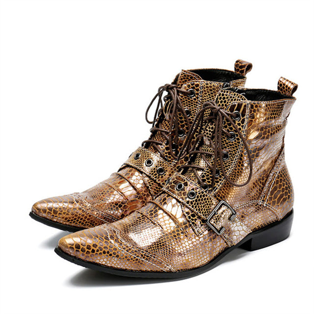 mens gold cowboy boots