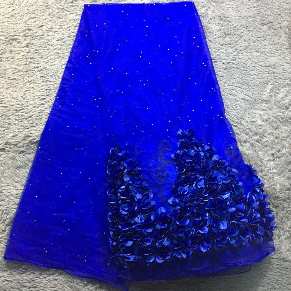 royal blue lace material