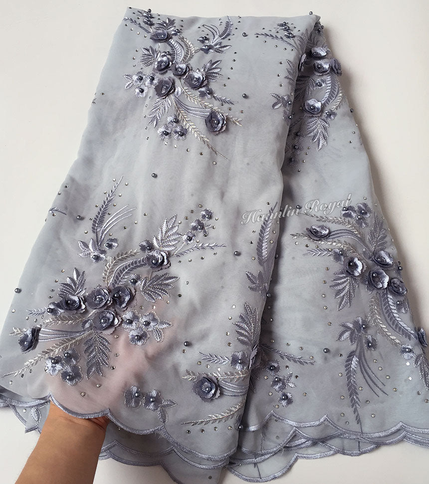 grey chiffon fabric