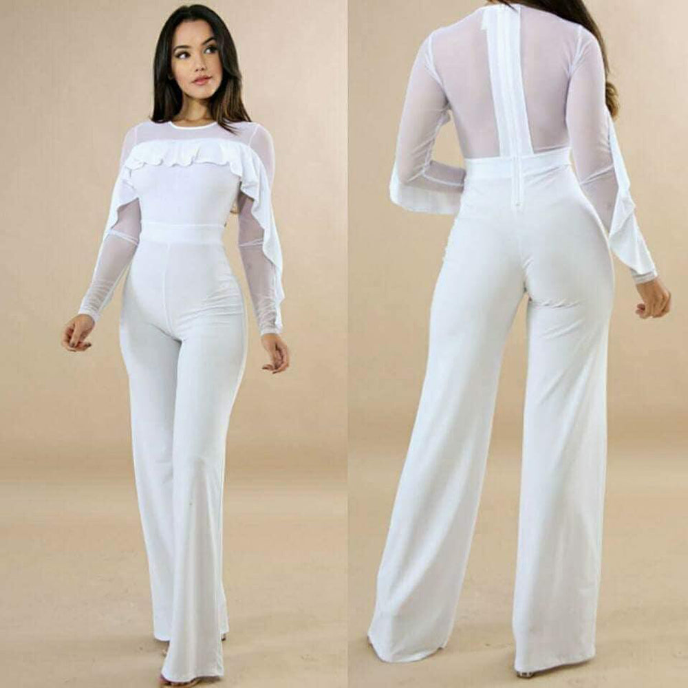 white full sleeve jumpsuit