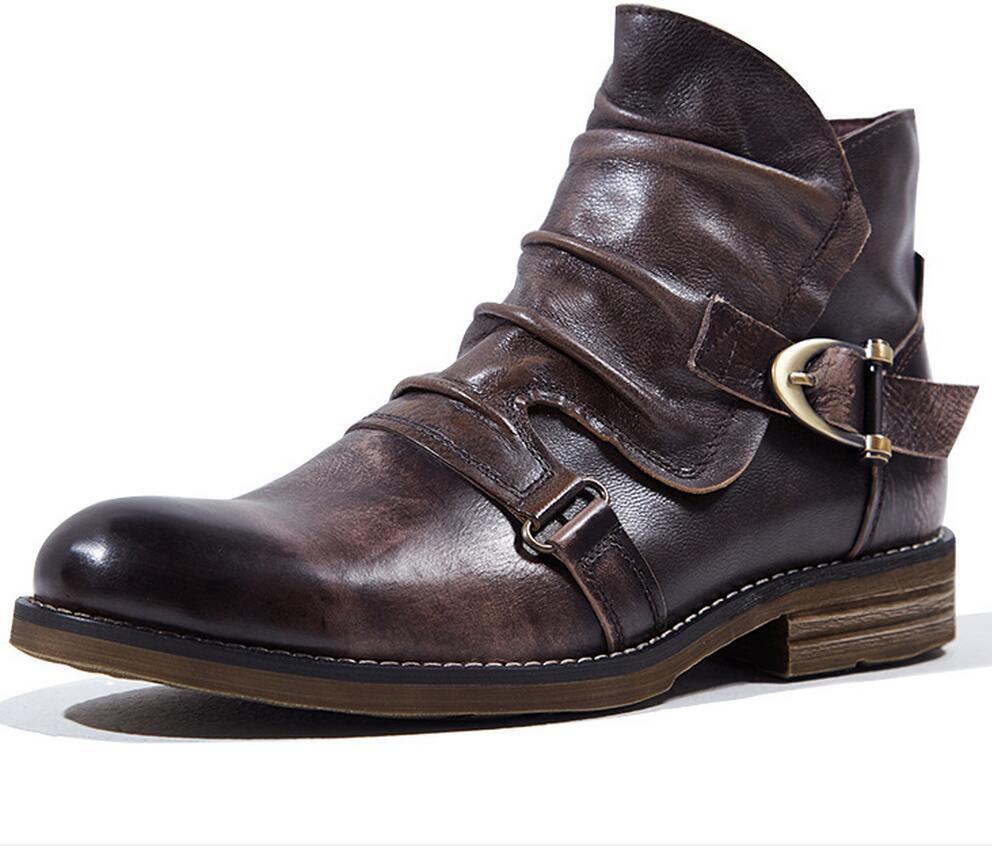 mens buckle boots