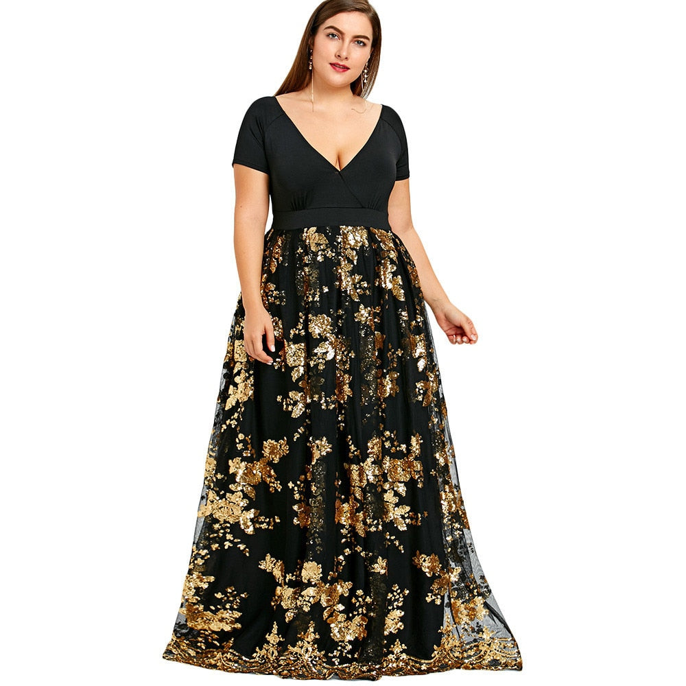 long gown design for plus size