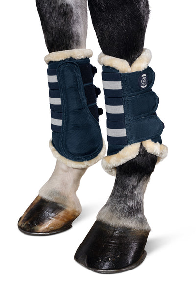 navy brushing boots