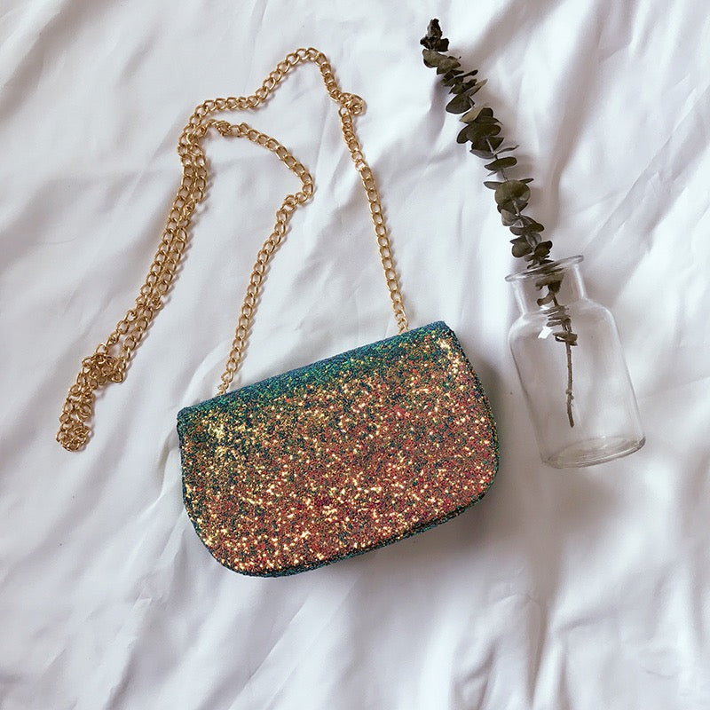 glitter sling bag