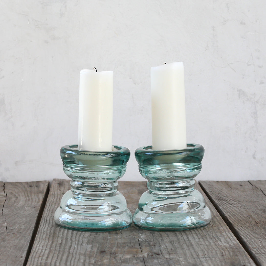 Recycled Glass Candle Holder for Pillar Candles – Rachel Ashwell Shabby  Chic Couture