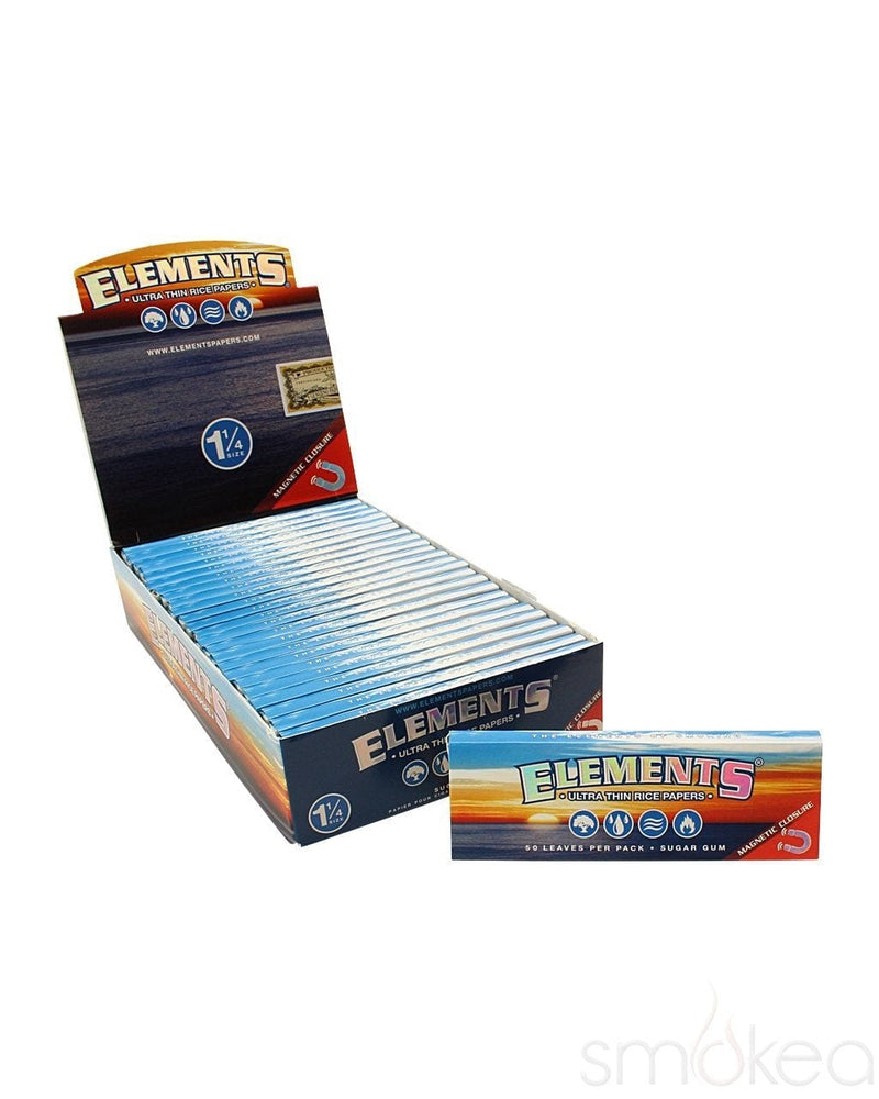 10 PACKS Elements 300 Rolling Paper Natural Ultra Thin Rice 1.25 1 1/4 