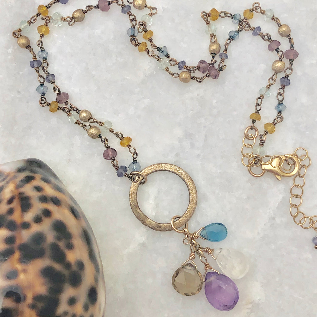 Amethyst & Mixed Gemstone Necklace