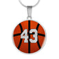 Basketball #43 (Original) Exclusive Round Pendant Necklace