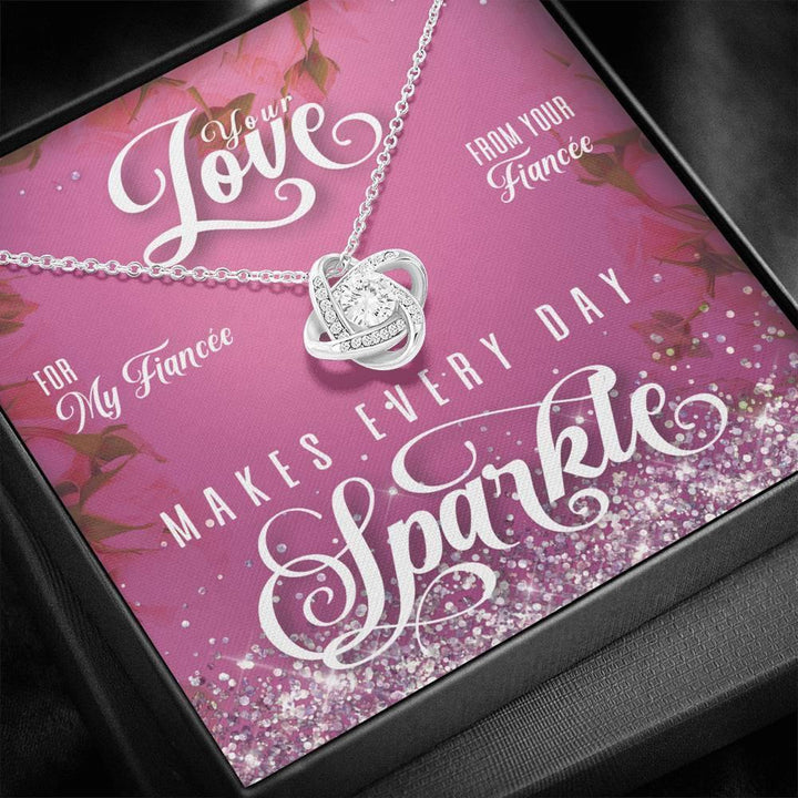 For My Fiancée - Love Sparkle - Knot Necklace