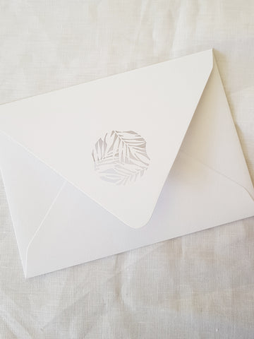 Paper and Style Co. Minimal Luxe leaf envelope
