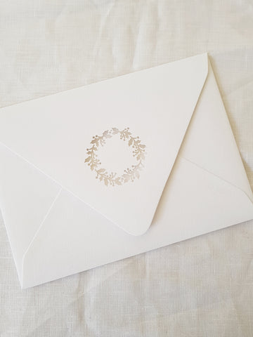 Paper and Style Co. Minimal Luxe wreath envelope