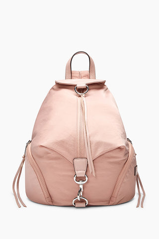 pink nylon backpack