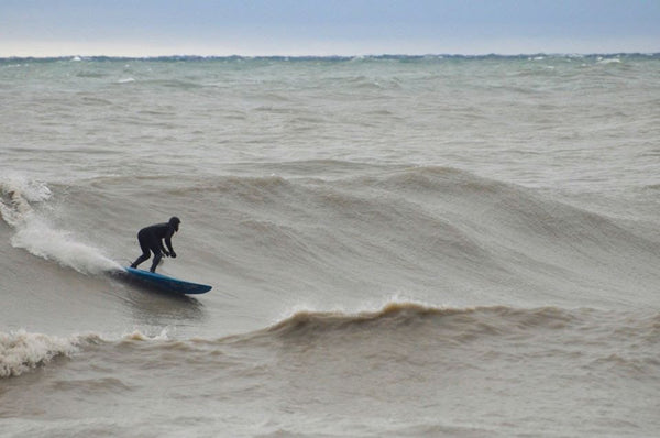 Geoff Ortiz on a solid day at Mini-Mavs, Lake Ontario. Photo by Katie Ortiz.