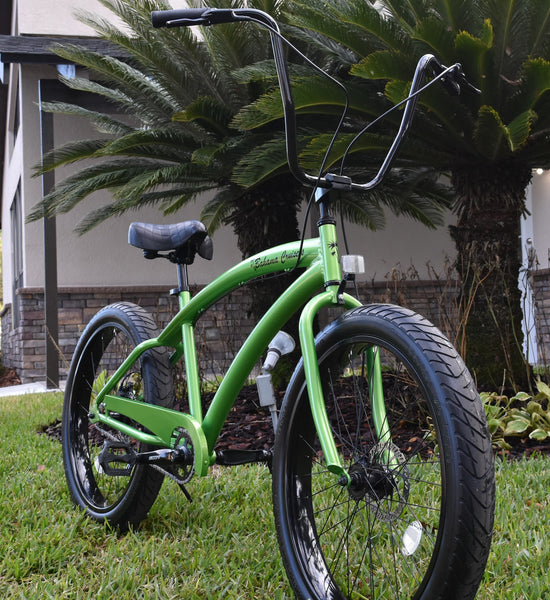 green beach cruiser bike