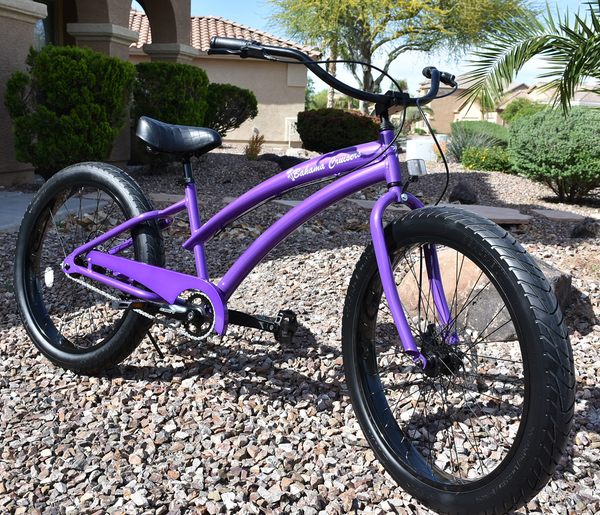 purple beach cruiser