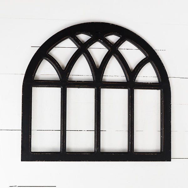 arched window frame white