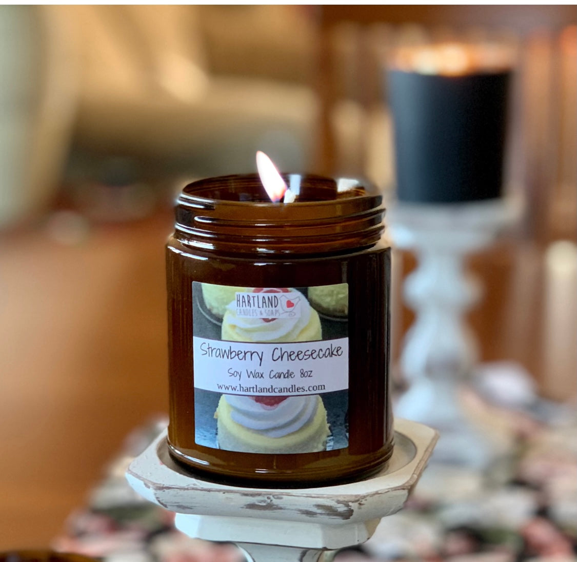 Soy Candle ~ Strawberry Cheesecake 8oz