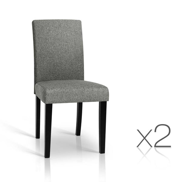 Set Of 2 Pu Leather Dining Chairs Grey Afterpay Zippay
