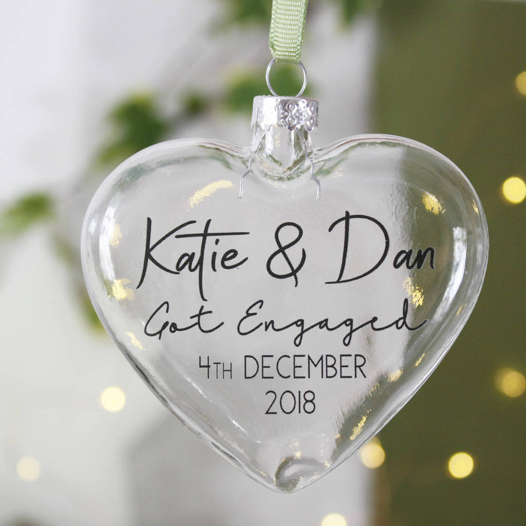 engagement xmas bauble