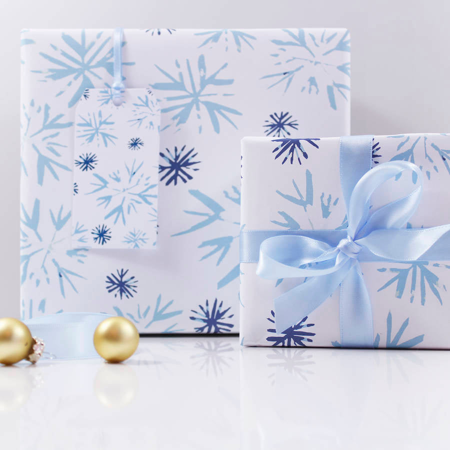 snowflake wrapping paper