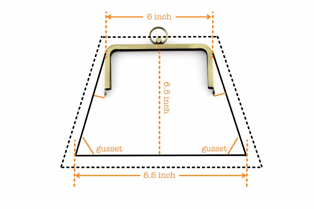 free tutorial for clutch making, frame clutch pattern drafting tutorial, metal clutch frame