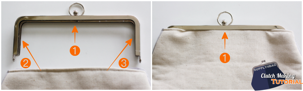 How to use a glue in purse frame